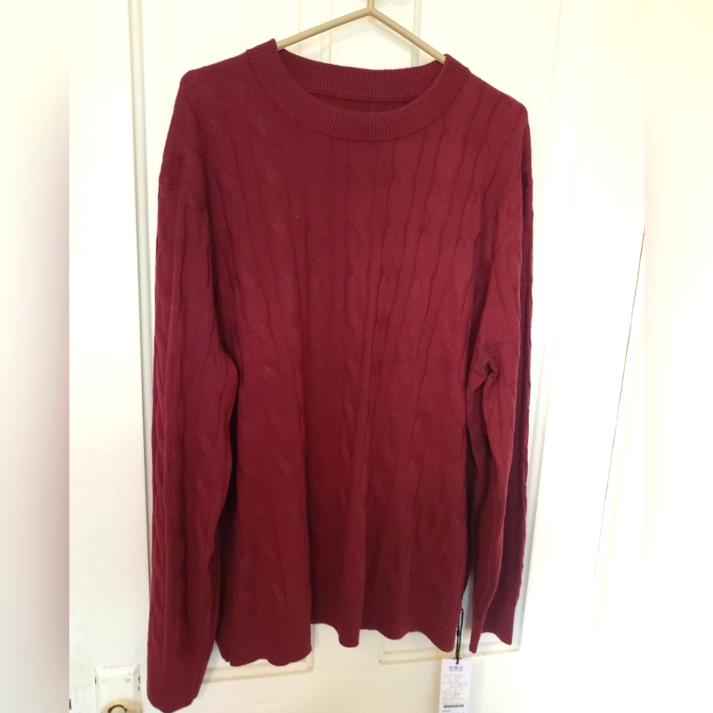 ZHILI Men's Casual Crewneck Sweaters Cable Knit Thermal Pullover Sweater